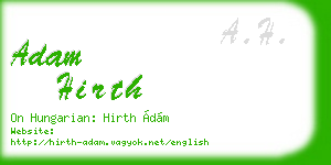 adam hirth business card