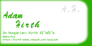 adam hirth business card